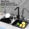 Foldable Stainless Steel Drain Rack for Fruits and Vegetables Multifunctional Kitchen Sink Organizer