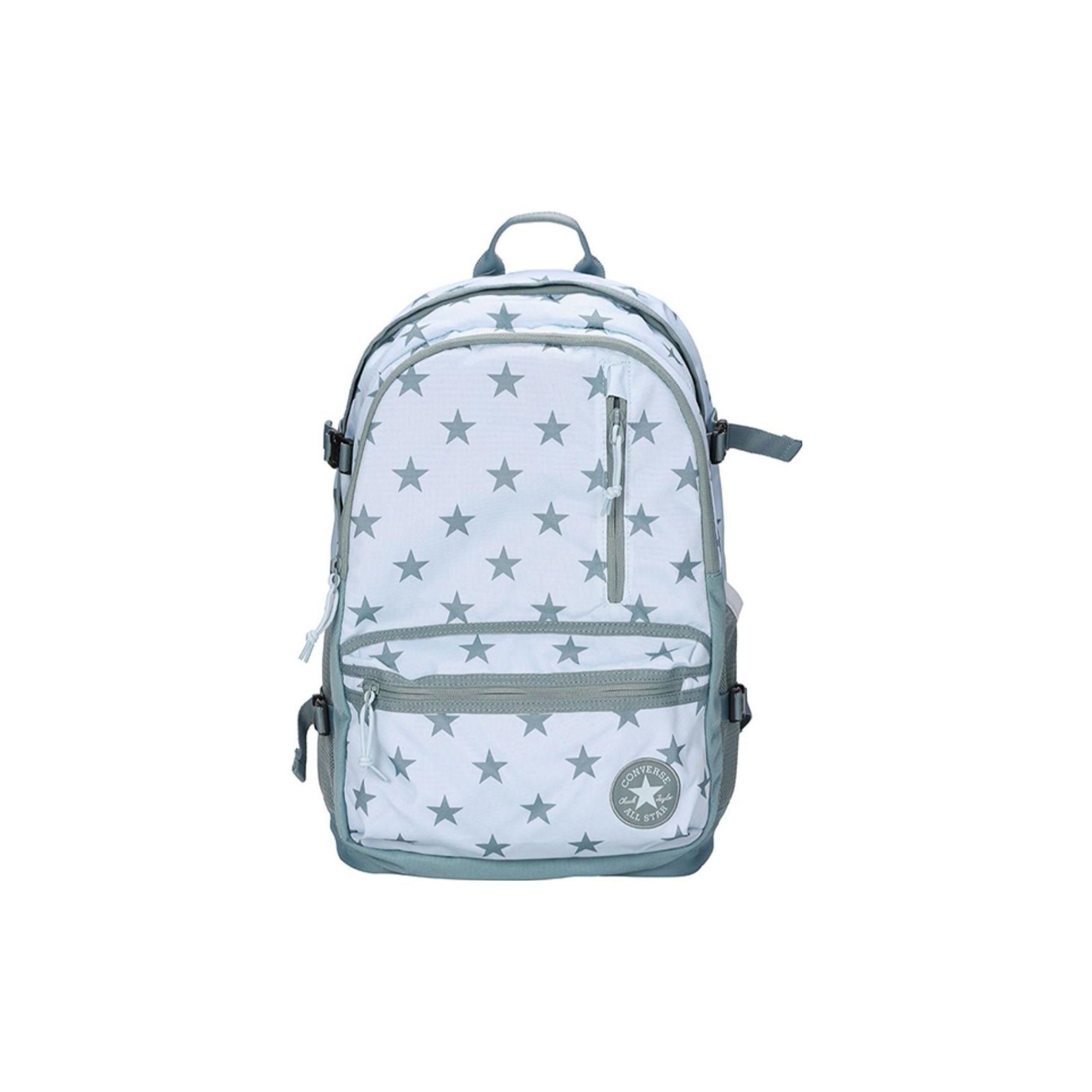 Converse Star Print Zipper Backpack Unisex Backpack Blue 10022408-A14 Blue