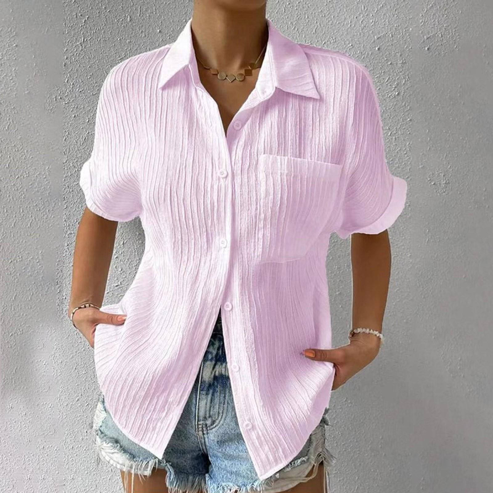 

Женский кардиган с карманом в стиле пэчворк, однотонный, темпераментный, повседневный, с лацканами и рукавами через плечо, короткий рукав S розовый