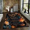 The Lord Is My Light Psalm 27:1 Non-slip Rug Suitable for Living Room and Bedroom Sofas
