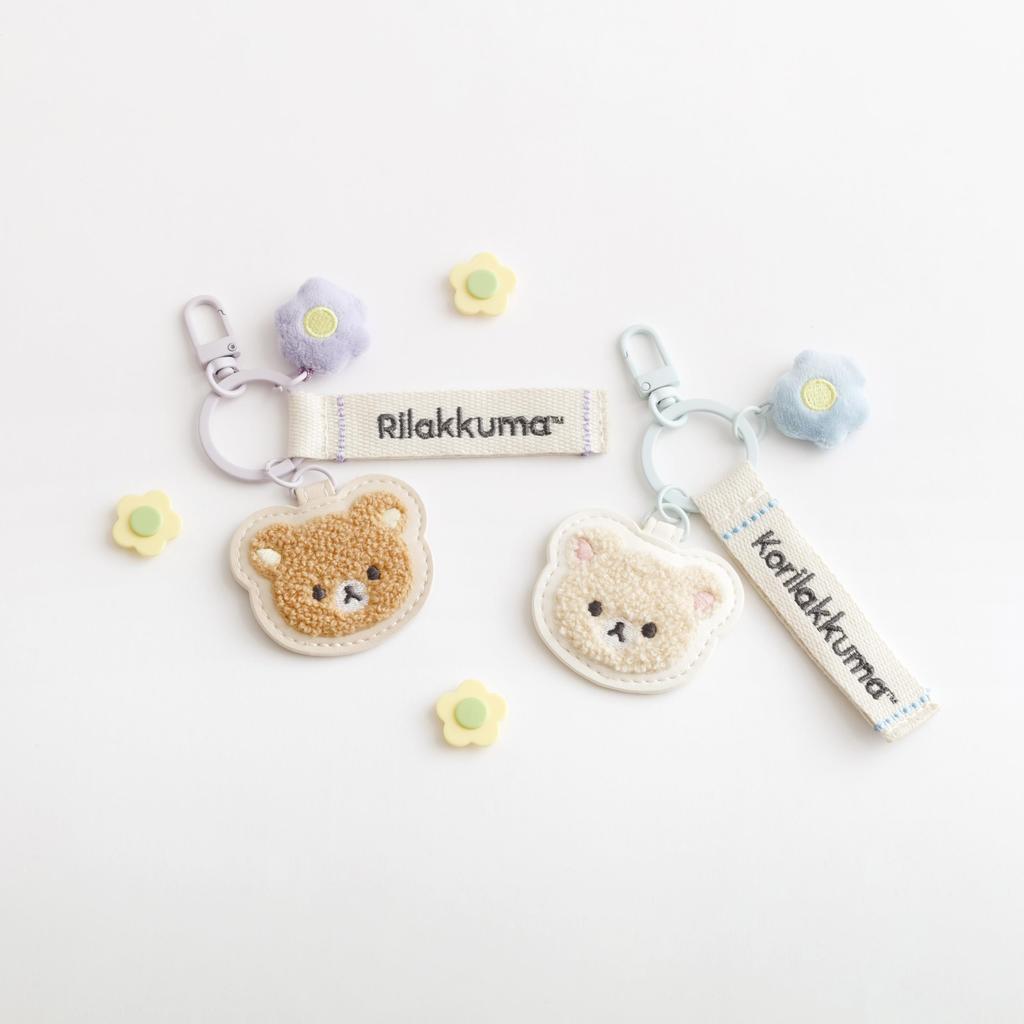 Rilakkuma Patch Keychain Korilakkuma AB32202 San-X