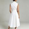 Women's Color Sleeveless Waist Tie Summer Dress - Elegant Versatile Lightweight Dress for Women, Daily Wear, Work, Date, Travel - Multiple Sizes