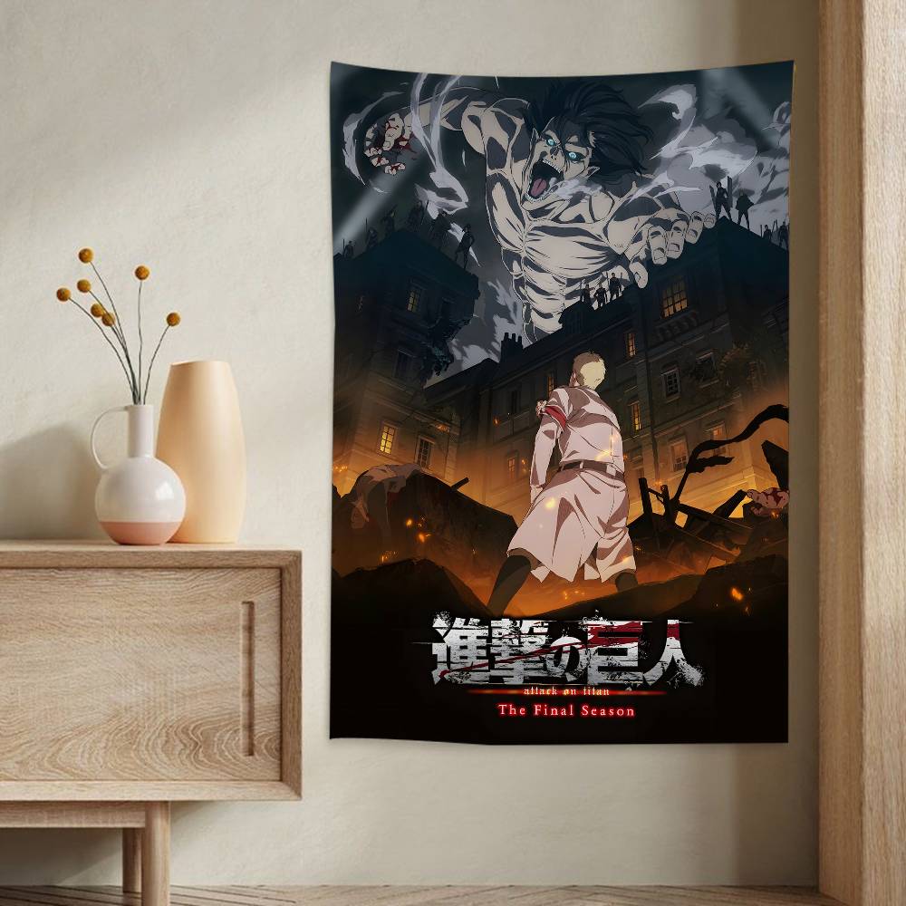 AAttack on Titan Tapestry Art Printing Japanese Wall Tapestry Anime Wall Hanging Home Decor