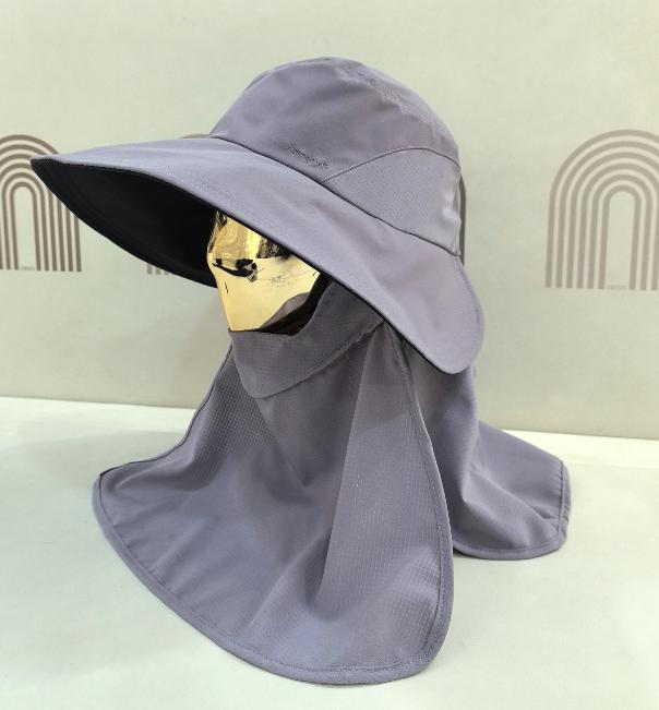 

Жіноча відро капелюх літні шапки для жінок сонцезахисний капелюх відкритий риболовля капелюх маска шиї сонцезахисний козирок анти УФ рибальська шапка складана 55-58cm фіолетовий