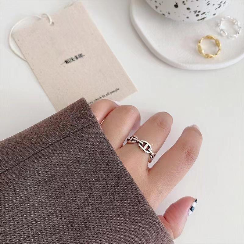 Retro Seiko Pig Nose Open Ring - Elegant Non-Fading All-Match Fashion for Women