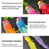 6 pièces d'Oiseaux de Simulation Colorés Accessoires de Photographie avec Pince Oiseau Factice Décoratif Décoration de Maison Cheveux Bouclés
