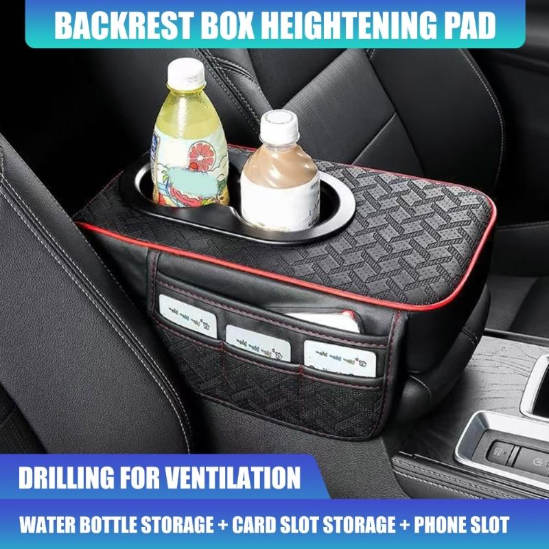 Waterproof PU Leather Car Armrest Storage Box for Escape 2013-2025 Featuring Anti Slip Design and Extra Compartments