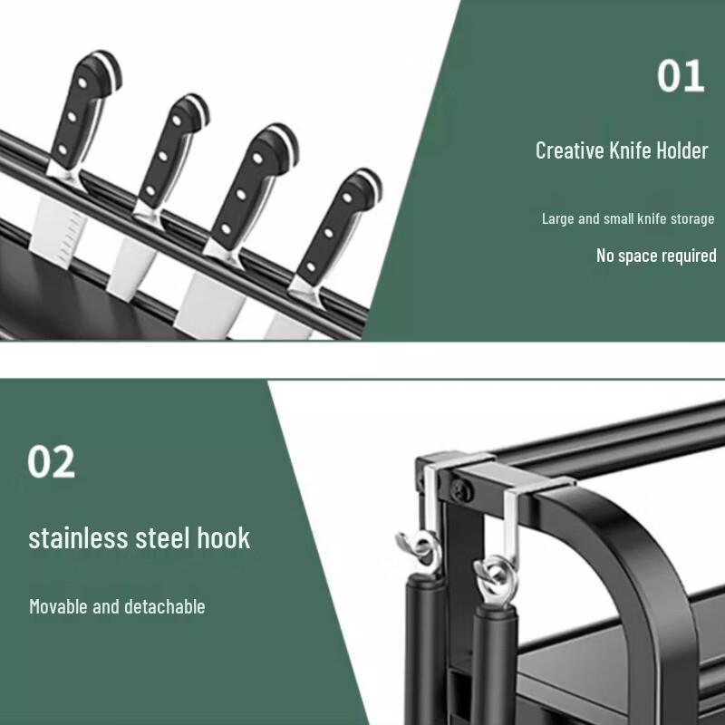 Yunshuang 3-Tier Countertop Kitchen Storage Rack