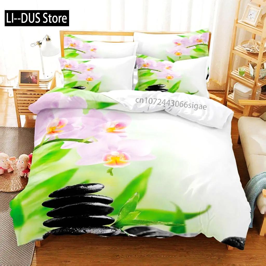 Flower Duvet Cover Bedding Set Quilt Case Linens King Queen Full Size 3D Print Pillowcase Single Twin Bed 240x220 260x240