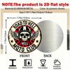 Vintage Motorcycle Helmet Wings Metal Tin Sign 8x8 Inch Waterproof Wall Decor For Home Bar Cafe Garage