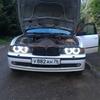 White 120W LED Angel Eyes Position Lights for BMW E39 E53 E60 E61 6312694048 63126916097 63126929309, Halo Ring Headlight Bulbs