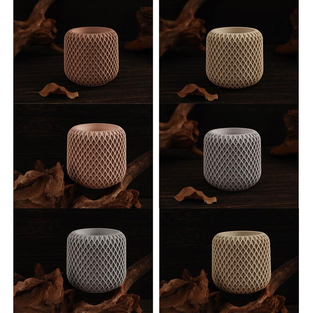 Unregelmäßiges Gitter Aufbewahrungsbox Form Ornamente Glas Flaschen Gips Beton Formen DIY Kerze Tasse Form Blumentopf Silikon Harz