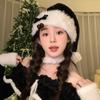 Cherry Plush Christmas Hat Sweet Fur Xmas Cap Cute Santa Claus Hat  Gifts