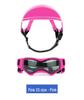Pet Motorcycle Safety Helmet with Goggles for Cats & Dogs - Outdoor Riding Gear