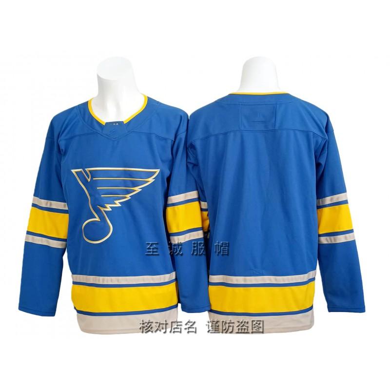 Vintage Ice Hockey Jersey Blue Team 10 Embroidered Practice Uniform Cotton Blend Mens Sportswear Training Games