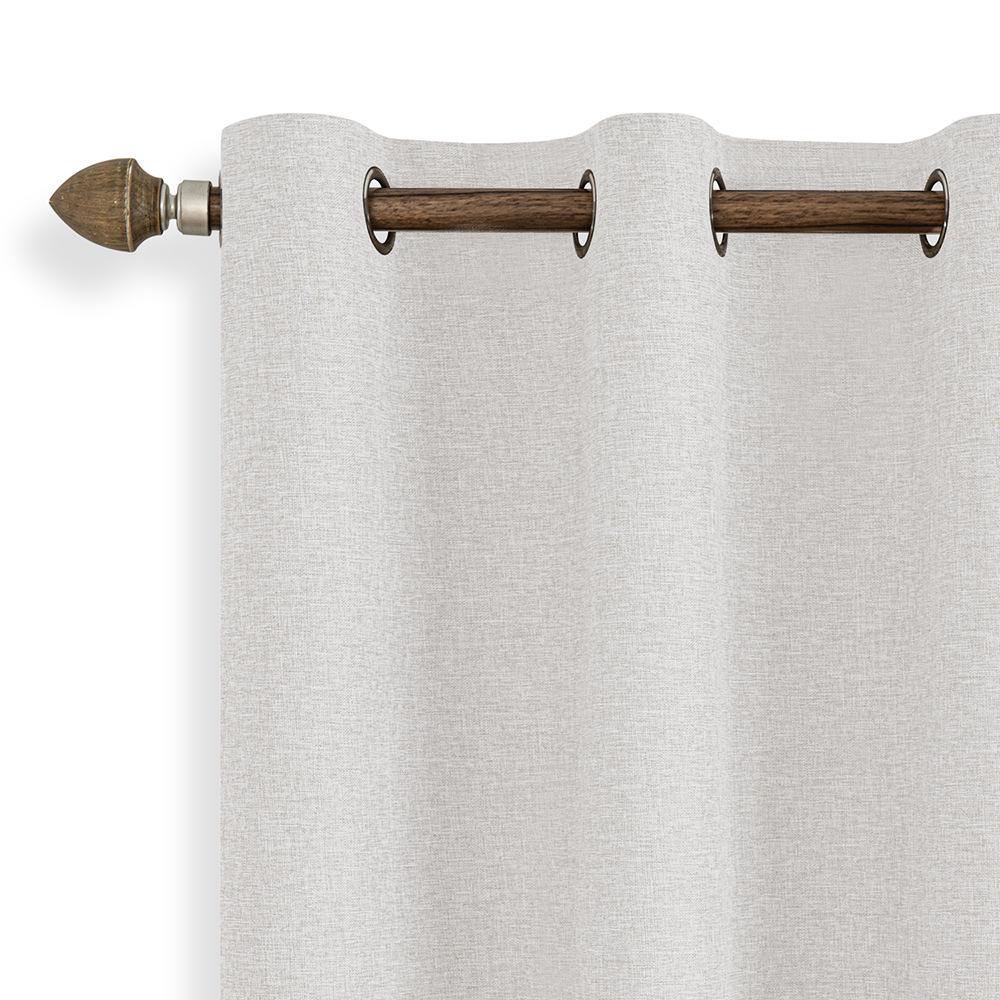 Dual-Sided Full Blackout Imitation Linen Curtains