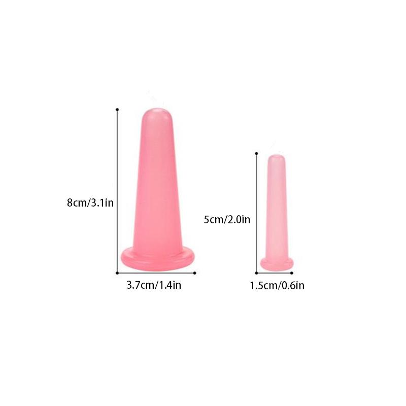 4-teiliges Schröpfmassage-Schälchen aus Silikon, für die Körper-, Gesichts-, Hals- und Augenmassage, Vakuumtank, Körper-Gesichtspflege, Anti-Aging-Schönheitswerkzeug