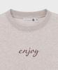 BASIC HOUSE Women'S Graphic Brushed Sweatshirt Oatmeal Lwts7251