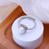 LSOOYH Pearl Jewelry Freshwater Pearl Rings For Women Fashion Female Cubic Zirconia CZ Ring