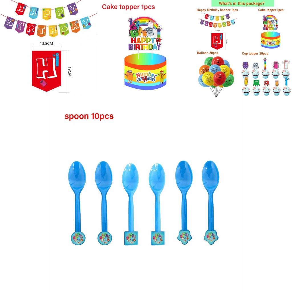 Numberblocks Theme Wedding Party Decoration Supplies High Quality Latex Balloons