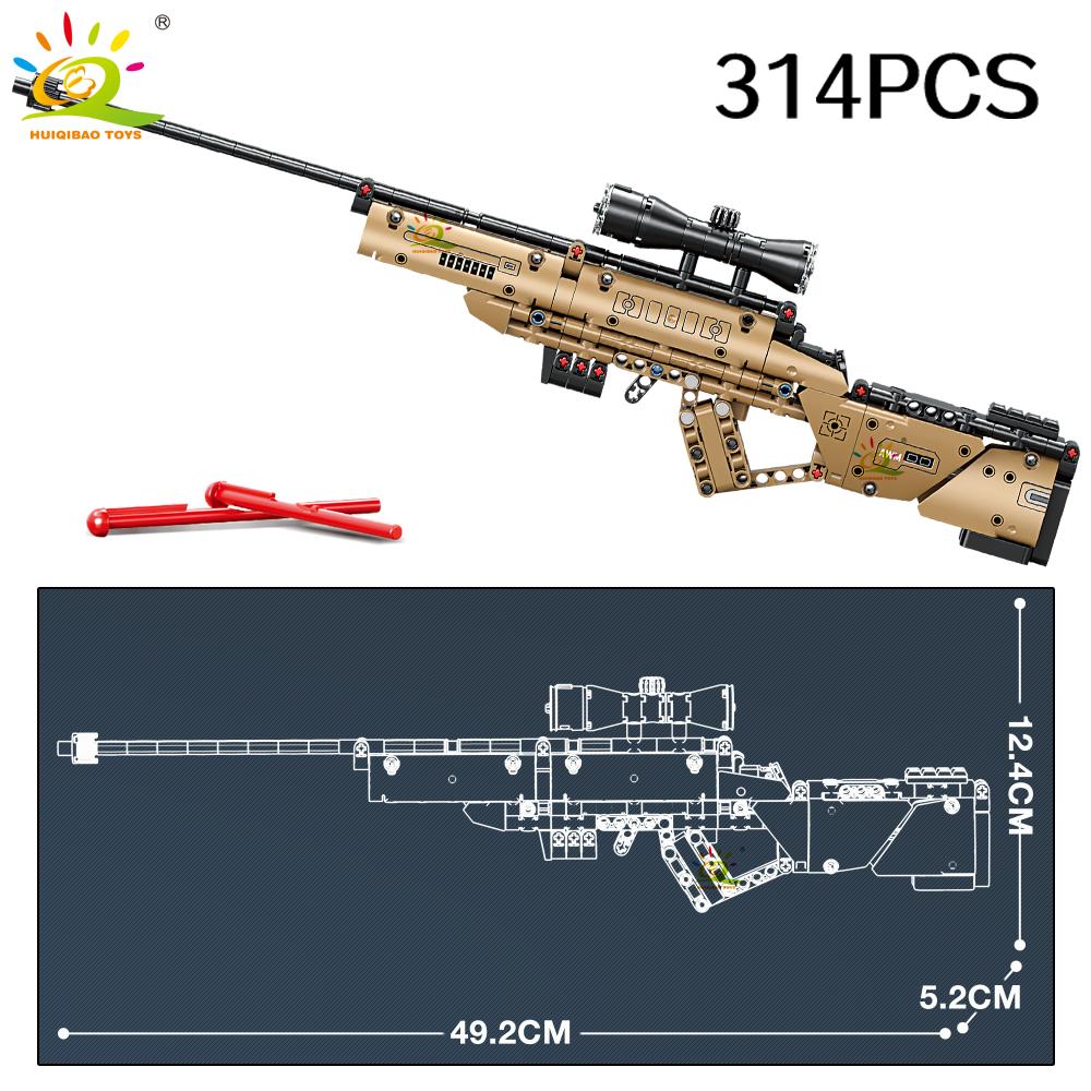 Non-Toxic 98K Ak47 Assault Rifle Model Building Blocks Military Army Weapon Pistol Building Block Imitation Gun Brick Toy For Kid