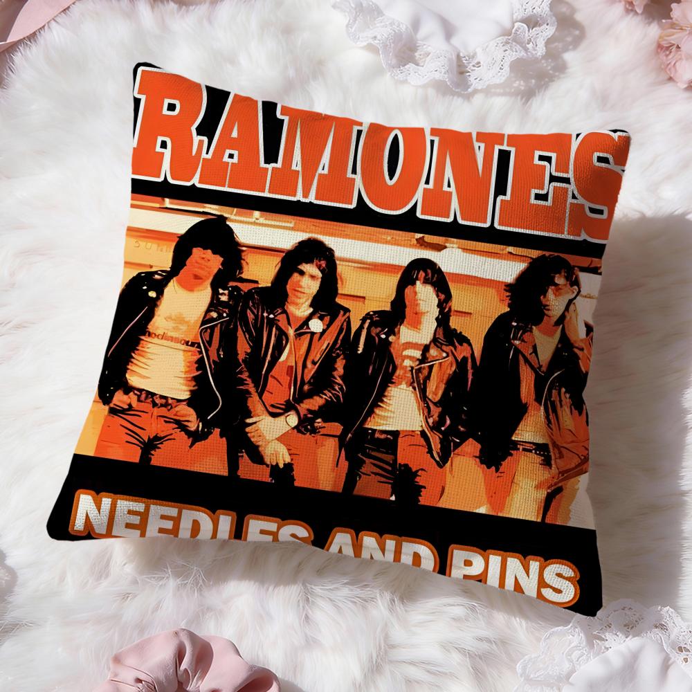 Band Ramones Cushion Cover Premium Comfort Reversible Pillow Cove -Two In One Design for Any Room & Car Interior
