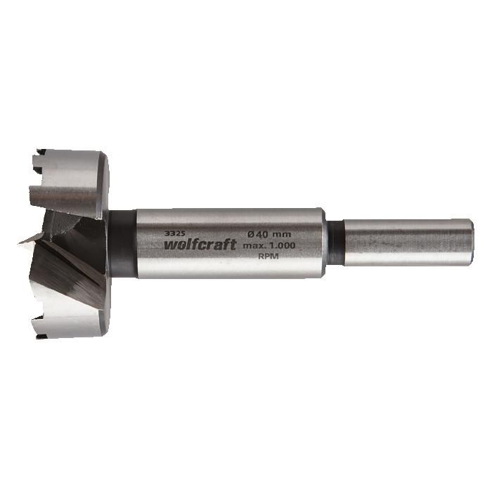 Fraise à bois d'encastrement - WOLFCRAFT - 3325000 - Ø40 mm - Longueur 90 mm - Tige ronde