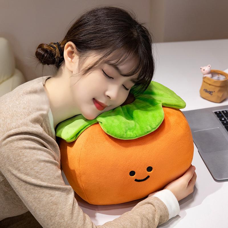 Cartoon Fruit Party Doll Apple Pear Orange Persimmon Doll Cute Home Doll Ornament Plush Pillow