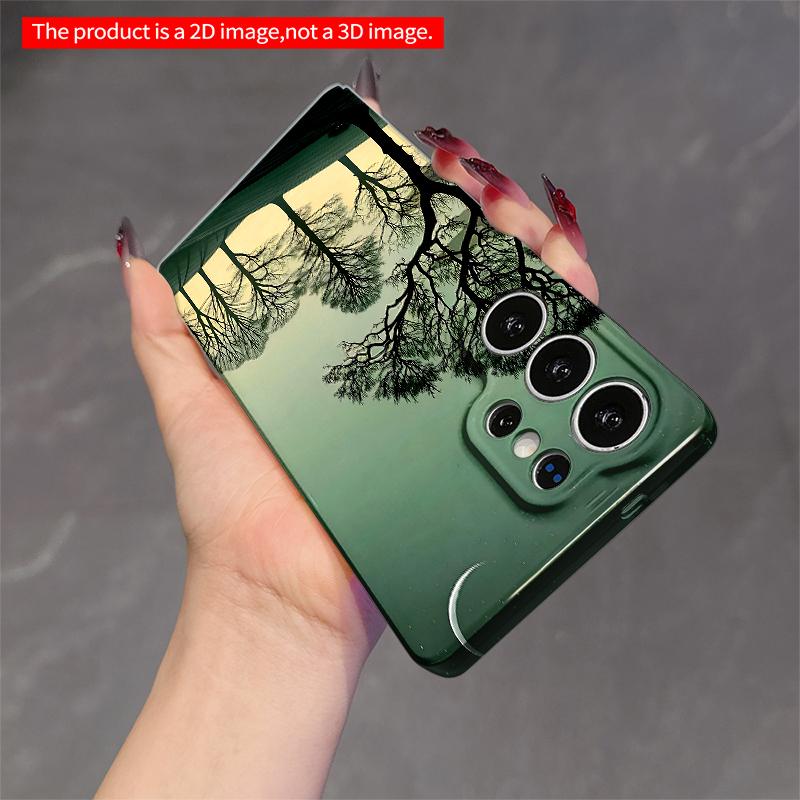 2DFlat Samsung Phone Case Moonlit Trees Silhouette Landscape Applicable To Galaxy S22 S23 S24 S25ULTRA S26 A12 A13 A14 A15 A16