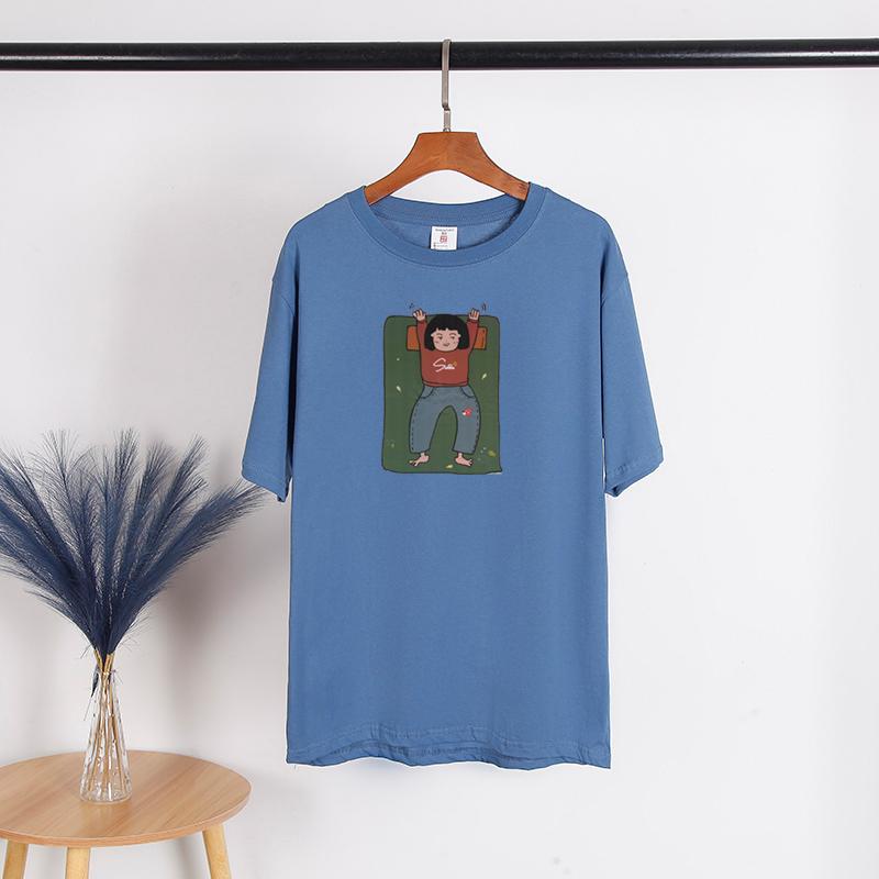 TWINFLAMES Kawaii Cartoon Print T Shirt Women Harajuku 90s Cute Women T-shirt Funny Streetwear Graphic Tops Female