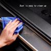 5Pcs Carbon Fiber Car Door Sill Stickers Auto Protector Decal For Dacia Logan Sandero Duster Lodgy Spring Jogger Stepway Dokker
