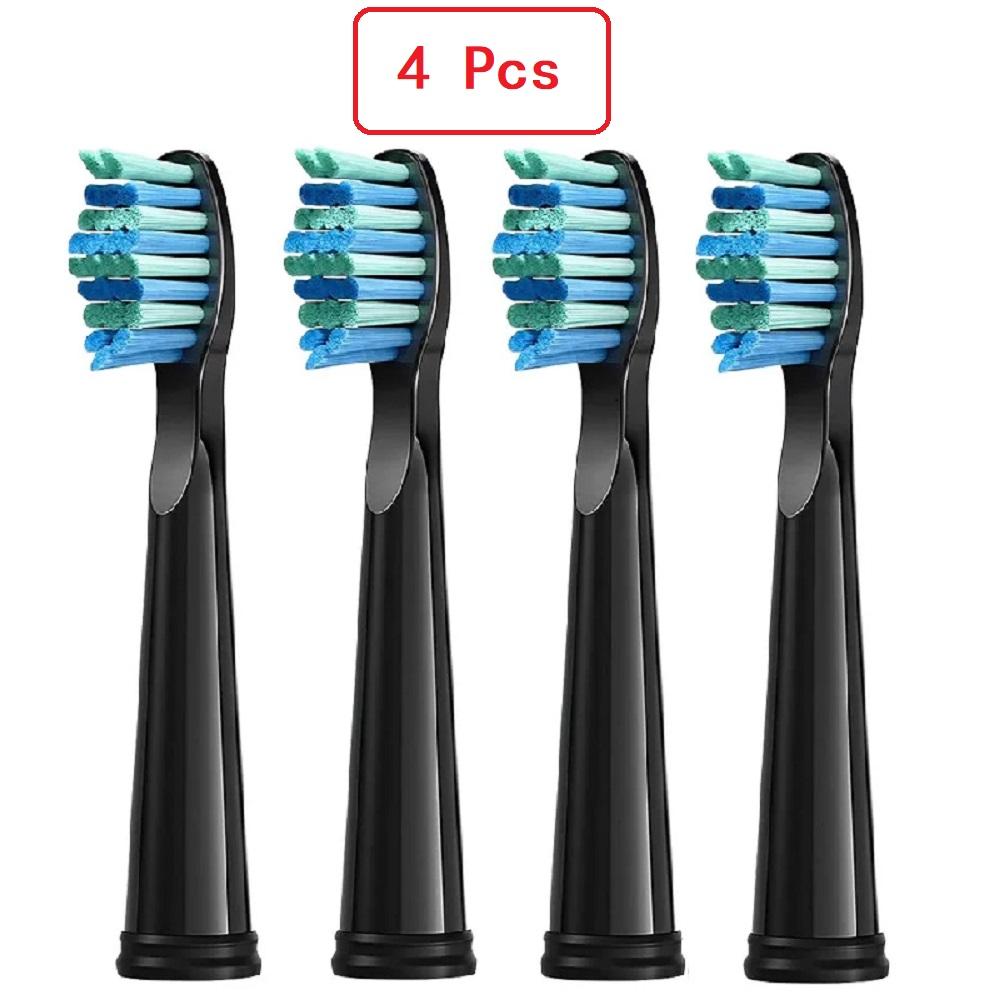 

4 Pcs/Pack Replacement Brush Heads For Seago For Fairywill Electric Toothbrush Head Dupont Bristle Brush Refill Tooth Clean
