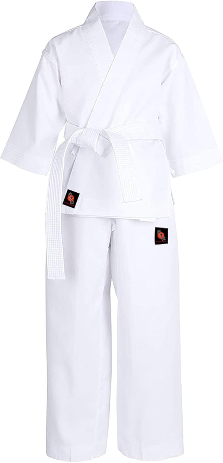 [Muenan] High-Quality Pure Cotton Karate Suit, Karate Uniform for Children and Adults, Full Contact Karate Uniform for Classes (120)