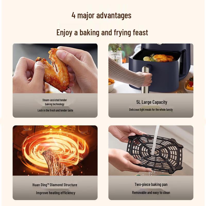 Joyoung KL30-VF392 5L Air Fryer CN plug (adapter included)