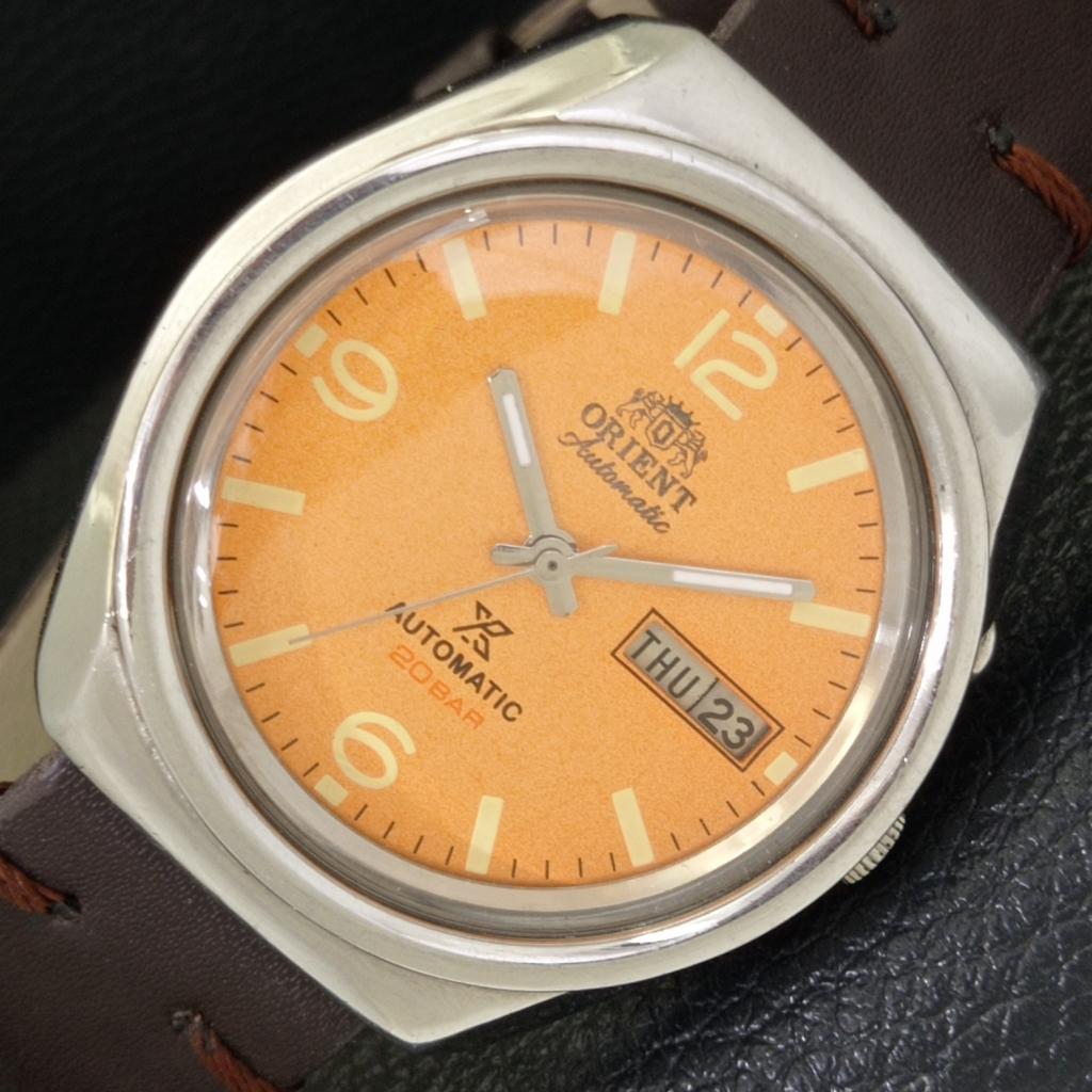 

ЯПОНИЯ ВИНТАЖ ORIENT АВТОМАТИЧЕСКИЕ 46941 МУЖСКИЕ ЧАСЫ С БЕЖЕВЫМ ЦИФЕРБЛАТОМ a500743-5 R154-a500743