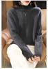 Women's Cable Knit Wool Sweater - High Neck, Thick, Long Sleeve, Autumn/Winter