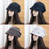 Retro stack hat women's new face small versatile headgear plain atmosphere bucket hat