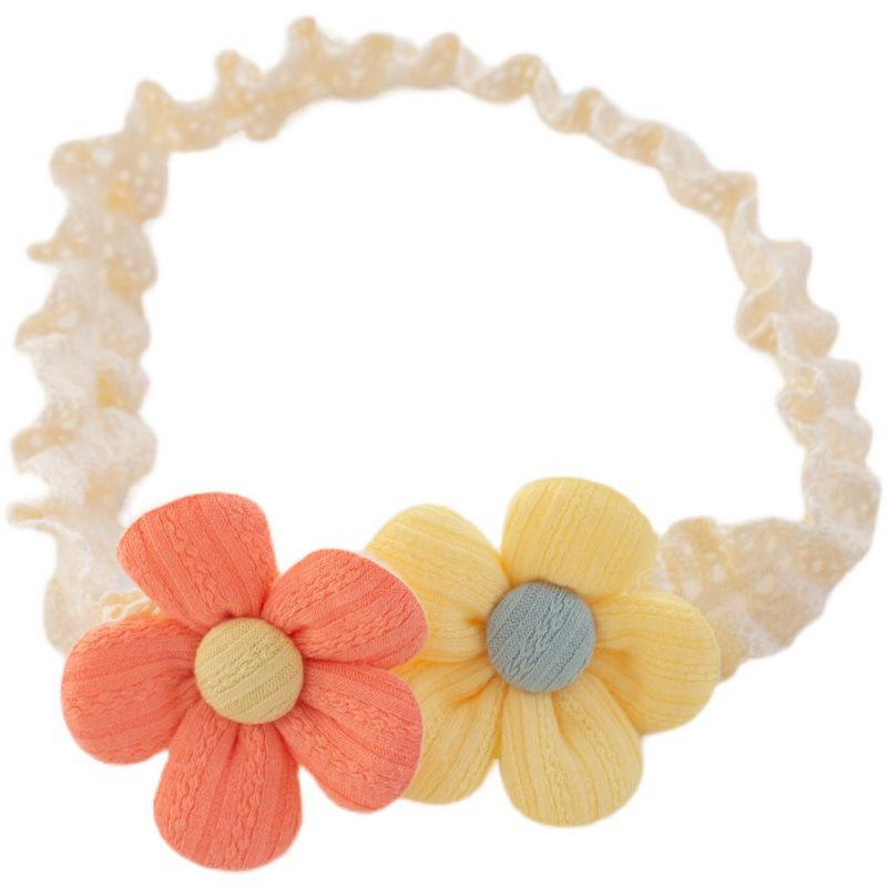 0-3 Yr Baby Headband: Gentle Fit, Flower Design for 100-Day & 1st Birthday Celebrations