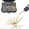 99pcs Titanium Coated Straight Shank Twist Drill Bits Woodworking High Speed Drilling Tools