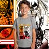 Devilman Crybaby Anime Print Jungen Mädchen Baumwolle T-Shirt Lässiges Tee Kinder Sommer Kurzarm Top Weich Atmungsaktiv Tägliches Tragen