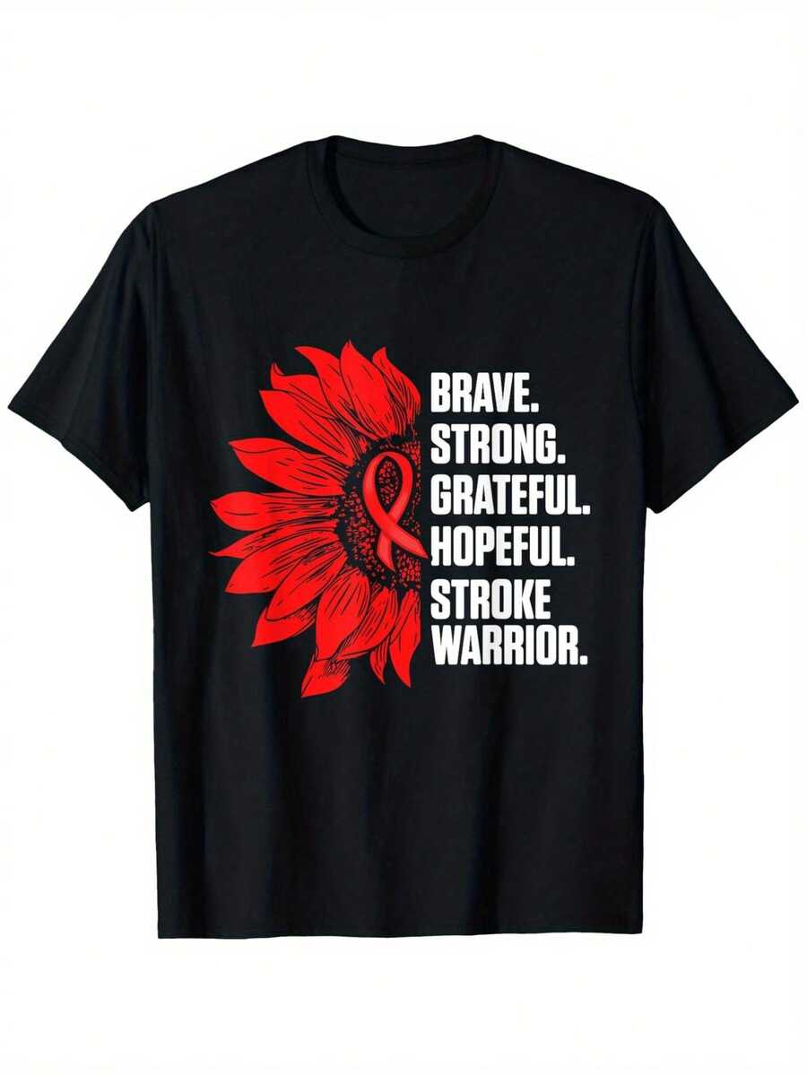 

Stroke Survivor Pride Strong Warrior Unisex T-Shirt - Graphic Tee S