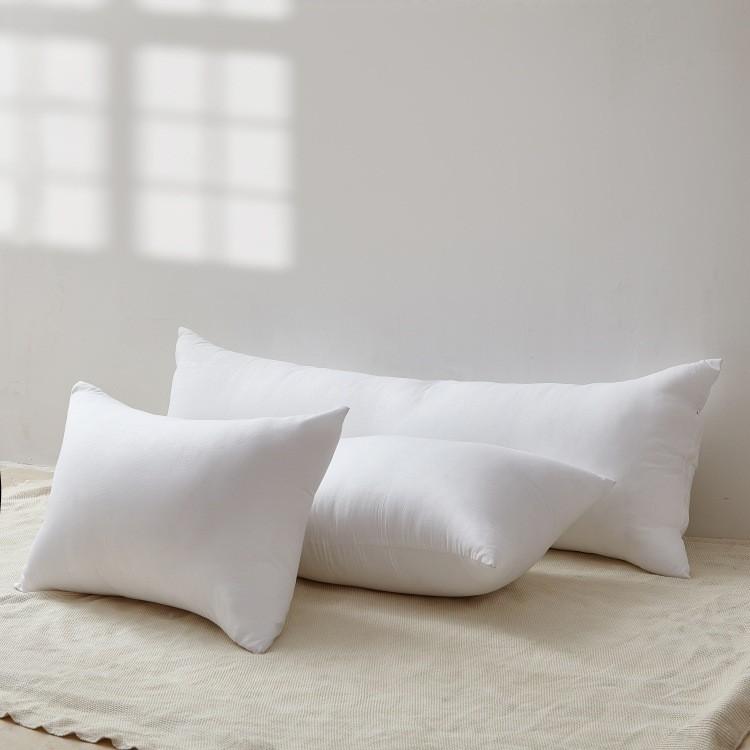 Plain White Pillow Insert With Polyester Fiber Filling For Adult Comfort And Multiple Sizes