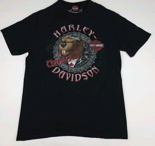 Harley Davidson Banff Canada Double Sided Print T Shirt Unisex T-Shirt S