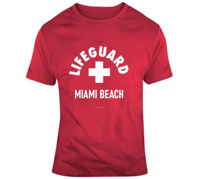 Lifeguard Miami Beach Florida Summer Ocean Surfing Gift South Beach T Shirt
