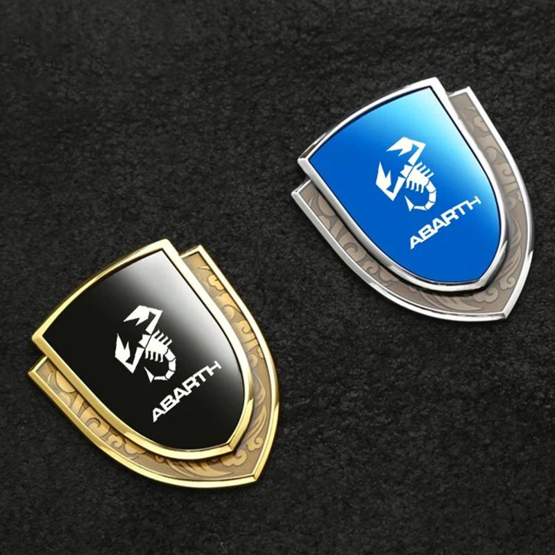 Abarth Emblem Aufkleber für Fiat 500, 3D Metallschild Skorpion Abzeichen, Passend für Fiat 500 Abarth 595 695, Auto Außen Zubehör