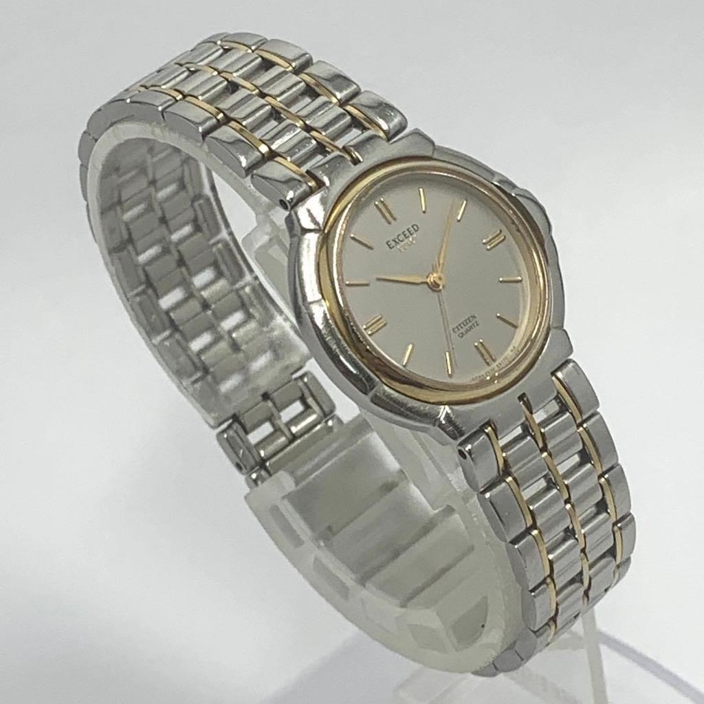 CITIZEN 433 condition Watch EXCEED EUROS Exceed Gold Quartz [Battery replaced, cleaned] Women's