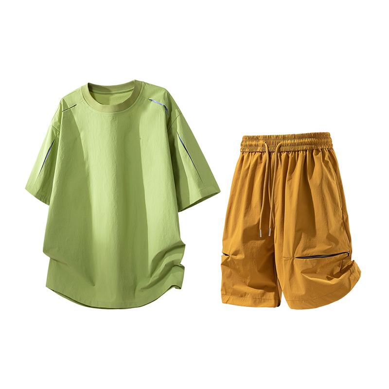 Conjunto Casual, Conjunto de Manga Corta, Conjunto Casual de Dos Piezas para Hombre de Verano