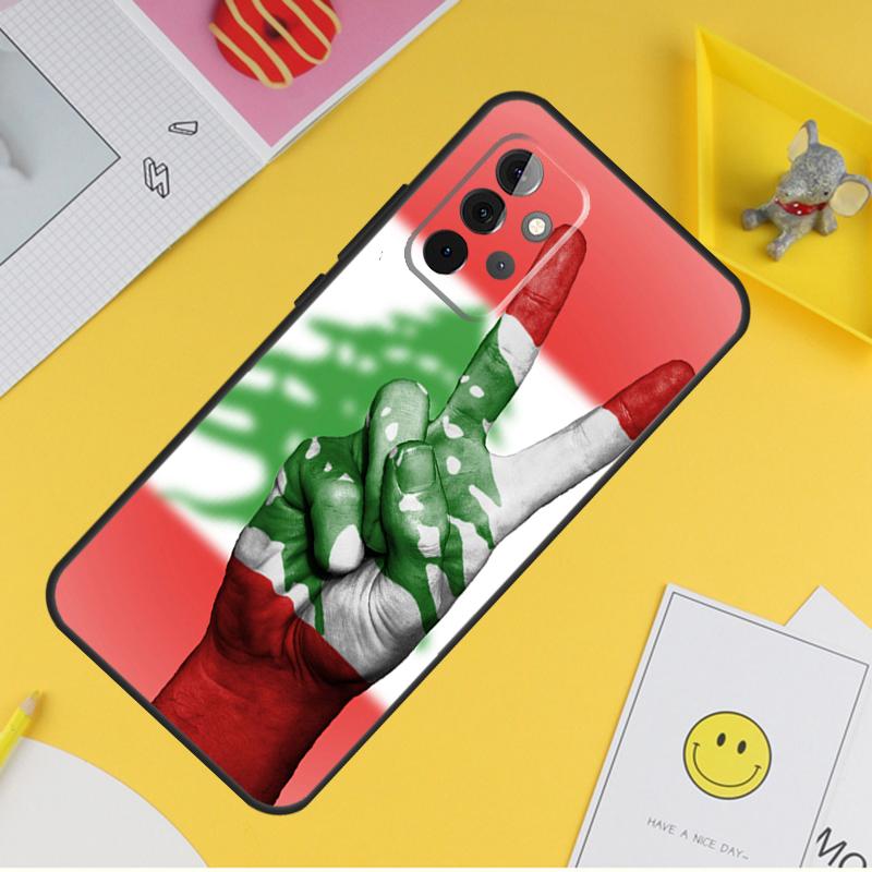 Lebanon Flag Map Case For Samsung Galaxy A15 A17 A54 A34 A14 A13 A23 A33 A53 A52 A32 A12 A56 A36 A16 A35 A55