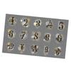 30 Pcs PET Laser Gold Theme Stickers Handbook Theme Stickers DIY Scrapbook Material Decoration Stickers Numbers