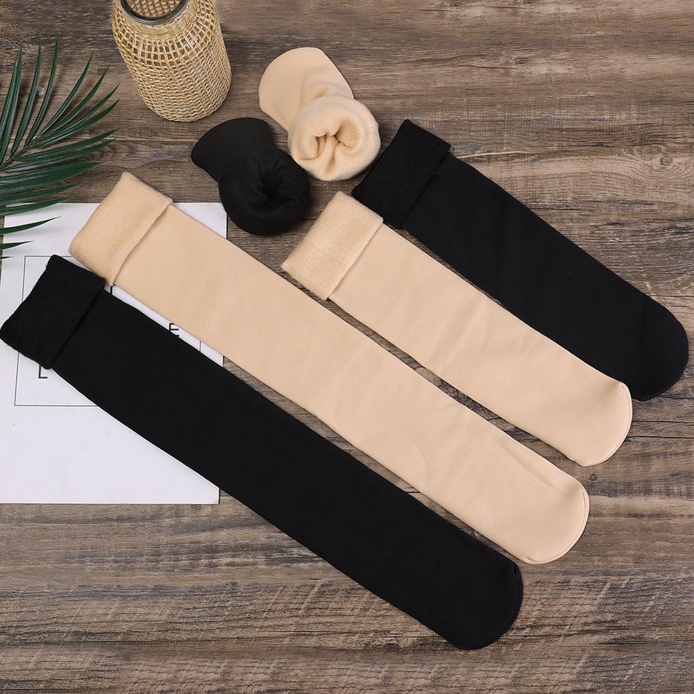 Winter Thicken Velvet Stockings 40/60cm Women Lolita Warm Plush Long Socks Soft Thigh High Over Knee Socks Compression Legings